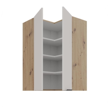 Szafka kuchenna górna narożna 60x60 GN-90 1F (90*) kaszmir/dąb artisan SOLEA