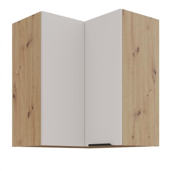 Szafka kuchenna górna narożna 60x60 GN-72 1F (90*) kaszmir/dąb artisan SOLEA