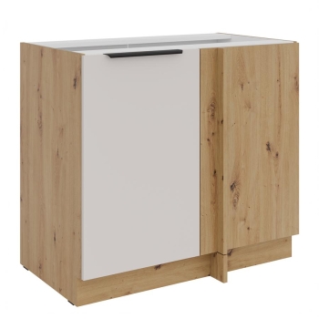 Szafka kuchenna dolna narożna 105 ND 1F BB kaszmir/dąb artisan SOLEA