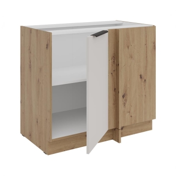 Szafka kuchenna dolna narożna 105 ND 1F BB kaszmir/dąb artisan SOLEA