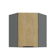 Przejdź do produktu Szafka kuchenna górna narożna 60x60 GN-72 1F (45*) dąb cremona/antracyt CREMONA/ANT