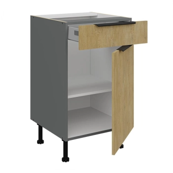 Szafka kuchenna dolna 50 D 1F 1S BB PREMIUM BOX dąb cremona/antracyt CREMONA/ANT