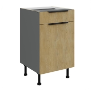 Przejdź do produktu Szafka kuchenna dolna 50 D 1F 1S BB PREMIUM BOX dąb cremona/antracyt CREMONA/ANT