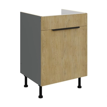 Szafka kuchenna dolna zlewowa z szufladą 60 ZL 1S BB dąb cremona/antracyt CREMONA/ANT