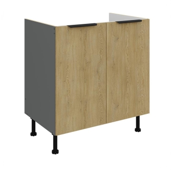 Szafka kuchenna dolna zlewowa 80 ZL 2F BB dąb cremona/antracyt CREMONA/ANT