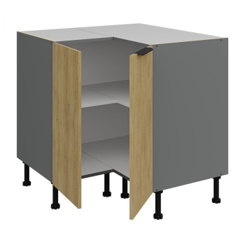 Szafka kuchenna dolna narożna 90x90 DN 1F BB dąb cremona/antracyt CREMONA/ANT