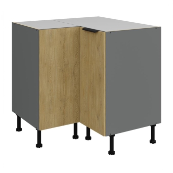 Szafka kuchenna dolna narożna 90x90 DN 1F BB dąb cremona/antracyt CREMONA/ANT