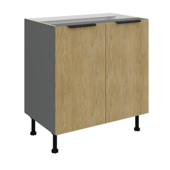 Szafka kuchenna dolna 80 D 2F BB dąb cremona/antracyt CREMONA/ANT