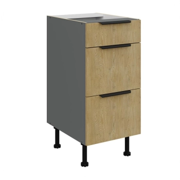 Szafka dolna szufladowa 40 D 3S BB dąb cremona/antracyt CREMONA/ANT