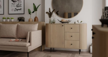 OVALIO DĄB CREMONA - KOMODA 813 komoda OVAL, witryna glamour, komoda do salonu, meble do salonu, witryna złote nóżki, piekna komoda do salonu.jpg
