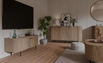 OVALIO DĄB CREMONA - RTV TYP 302, KOMODA 830 komoda OVAL, witryna glamour, komoda do salonu, meble do salonu, witryna złote nóżki, piekna komoda do salonu.jpg