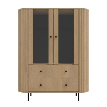 WITRYNA 123 2F 2S TYP 122 komoda OVAL, witryna glamour, komoda do salonu, meble do salonu, witryna złote nóżki, piekna komoda do salonu.jpg