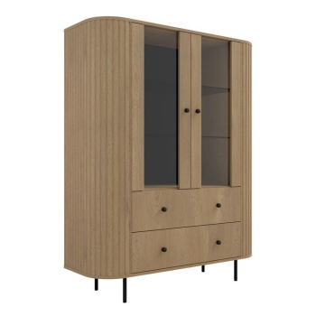 WITRYNA 123 2F 2S TYP 122 komoda OVAL, witryna glamour, komoda do salonu, meble do salonu, witryna złote nóżki, piekna komoda do salonu.jpg