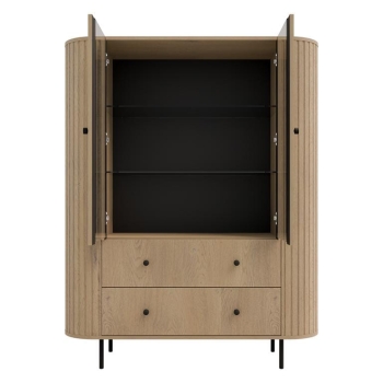 WITRYNA 123 2F 2S TYP 122 komoda OVAL, witryna glamour, komoda do salonu, meble do salonu, witryna złote nóżki, piekna komoda do salonu.jpg