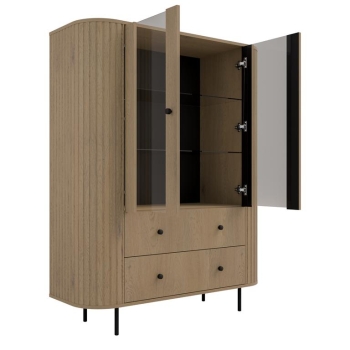 WITRYNA 123 2F 2S TYP 122 komoda OVAL, witryna glamour, komoda do salonu, meble do salonu, witryna złote nóżki, piekna komoda do salonu.jpg