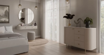 OVALIO BEŻ PIASKOWY - KONSOLA, KOMODA TYP813, LUSTRO TYP 701 komoda OVAL, witryna glamour, komoda do salonu, meble do salonu, witryna złote nóżki, piekna komoda do salonu.jpg