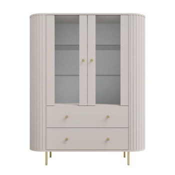 WITRYNA 123 2F 2S TYP 122_FRONT komoda OVAL, witryna glamour, komoda do salonu, meble do salonu, witryna złote nóżki, piekna komoda do salonu.jpg