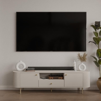 OVALIO BEŻ PIASKOWY - RTV TYP 321 v2 komoda OVAL, witryna glamour, komoda do salonu, meble do salonu, witryna złote nóżki, piekna komoda do salonu.jpg