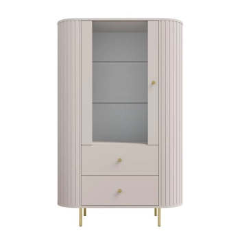 WITRYNA 97 1F 2S TYP 112_FRONT komoda OVAL, witryna glamour, komoda do salonu, meble do salonu, witryna złote nóżki, piekna komoda do salonu.jpg