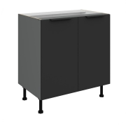 Przejdź do produktu Szafka kuchenna dolna 80 D 2F BB czarny/antracyt ARIANA BLACK AFM / ANTRACYT