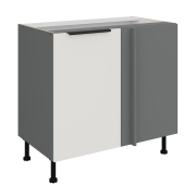 Przejdź do produktu Szafka kuchenna dolna narożna 105 ND 1F BB ARIANA CRYSTAL WHITE /ANTRACYT  biały mat/antracyt