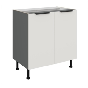 Przejdź do produktu Szafka kuchenna dolna 80 D 2F BB biały mat/antracyt ARIANA CRYSTAL WHITE AFM / ANTRACYT