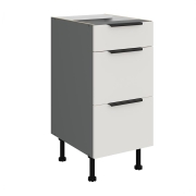 Przejdź do produktu Szafka dolna szufladowa 40 D 3S BB biały mat/antracyt  ARIANA CRYSTAL WHITE ATM / ANTRACYT