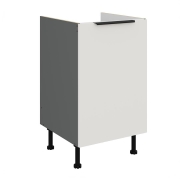 Przejdź do produktu Szafka kuchenna dolna zlewowa 50 ZL 1F BB ARIANA CRYSTAL WHITE /ANTRACYT  biały mat/antracyt