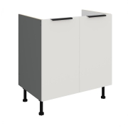 Przejdź do produktu Szafka kuchenna dolna zlewowa 80 ZL 2F BB biały mat/antracyt  ARIANA CRYSTAL WHITE AFM / ANTRACYT