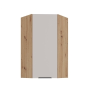 Przejdź do produktu Szafka kuchenna górna narożna 60x60 GN-108 1F (45*) kaszmir/dąb artisan SOLEA
