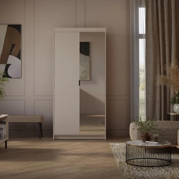 Szafa 90cm z szufladami i lustrem z nadstawką