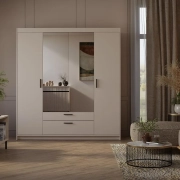 Przejdź do produktu Szafa ELENA BP4D2S - LUSTRO 177cm beż piaskowy