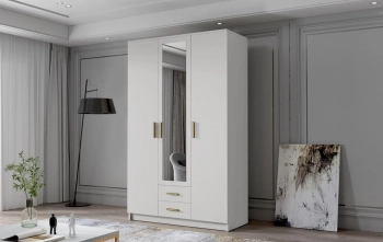 Szafa 120cm z lustrem i szufladami kaszmir