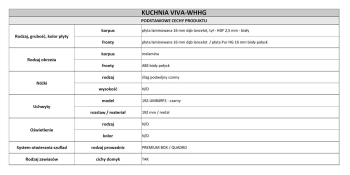 VIVA-BIAŁY POŁYSK TABELKA SZAFEK