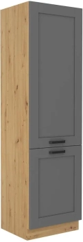 Słupek kuchenny 60 LO-210 2F ciemny szary mat / dąb artisan LAURA DUSTGREY/AR