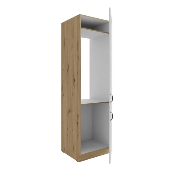 Słupek kuchenny 60 LO-210 2F biały mat / dąb artisan LUNEA WH/AR
