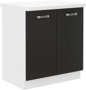 Przejdź do produktu Szafka kuchenna dolna zlewowa 80 ZL 2F ZB biały mat /czarny mat MEGAN