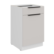 Przejdź do produktu Szafka kuchenna dolna 50 D 1F 1S BB PREMIUM BOX kaszmir/biały mat KOMA