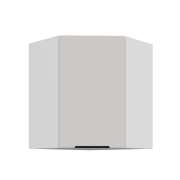 Przejdź do produktu Szafka kuchenna górna narożna 60x60 GN-72 1F (45*) kaszmir/biały mat KOMA