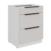 Przejdź do produktu Szafka kuchenna dolna szufladowa 60 D 3S BB kaszmir/biały mat KOMA