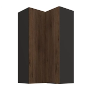 Przejdź do produktu Szafka kuchenna górna narożna 60x60 GN-108 1F (90*) orzech okapi/czarny mat MONZANA 
