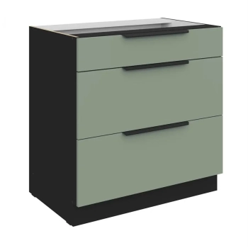 80 D 3S BB - ARIA AQUAMARINE-BL Meble kuchenne ARIANA, Meble kuchenne na wymiar, kuchnia na wymiar, szafki kuchenne, fronty antyfinger, szafka z szufladami, zakudowa kuchenna, kuchnie modułowe