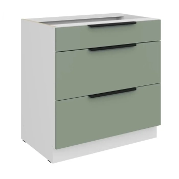 80 D 3S BB - ARIA AQUAMARINE-WH Meble kuchenne ARIANA, Meble kuchenne na wymiar, kuchnia na wymiar, szafki kuchenne, fronty antyfinger, szafka z szufladami, zakudowa kuchenna, kuchnie modułowe