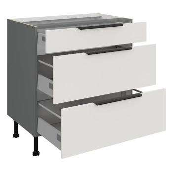 80 D 3S BB - ARIA WHITE-ANT Meble kuchenne ARIANA, Meble kuchenne na wymiar, kuchnia na wymiar, szafki kuchenne, fronty antyfinger, szafka z szufladami, zakudowa kuchenna, kuchnie modułowe