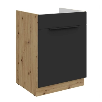 60 ZL 1S BB - ARIA BLACK-AR Meble kuchenne ARIANA, Meble kuchenne na wymiar, kuchnia na wymiar, szafki kuchenne, fronty antyfinger, szafka z szufladami, zakudowa kuchenna, kuchnie modułowe