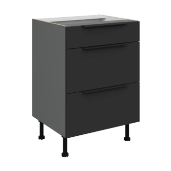 60 D 3S BB - ARIA BLACK-ANT Meble kuchenne ARIANA, Meble kuchenne na wymiar, kuchnia na wymiar, szafki kuchenne, fronty antyfinger, szafka z szufladami, zakudowa kuchenna, kuchnie modułowe