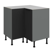Przejdź do produktu Szafka kuchenna dolna narożna 90x90 DN 1F BB czarny mat/antracyt ARIANA BLACK AFM / ANTRACYT 
