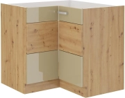 Przejdź do produktu Szafka kuchenna dolna narożna 90x90 DN 1F BB cappucino połysk CAPPUCINO