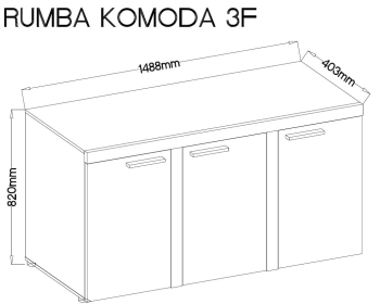 Komoda RUMBA SO 22 2F 2S dąb sonoma