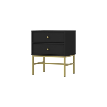Stolik nocny 3 JAKATA 801 2S czarny grafit